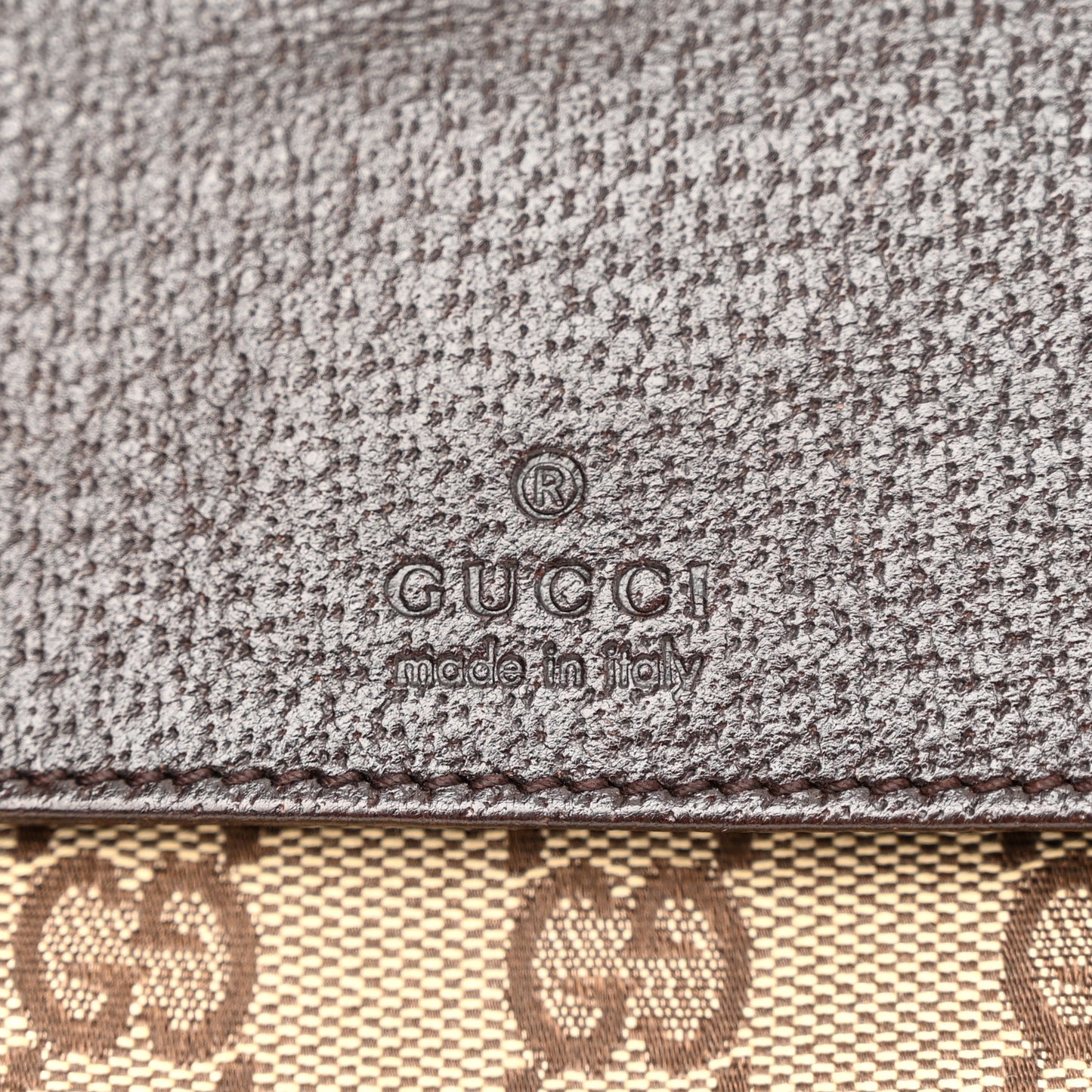 GG Monogram Double Pocket Belt Bag Dark Brown