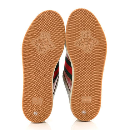Gucci GG Supreme Monogram Harness Calfskin Web Womens Screener Sneakers 39.5 Beige Ebony Rosso Harness Brown 5 of 9
