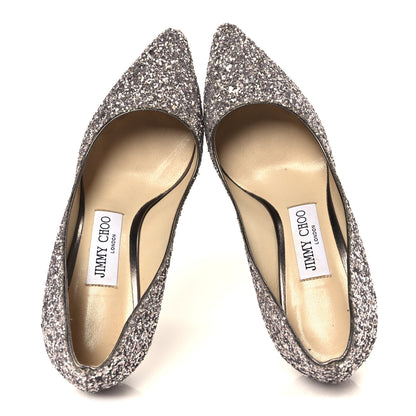 Jimmy Choo Glitter Pointy Toe Romy 85 Pumps 35 Viola 2 of 8