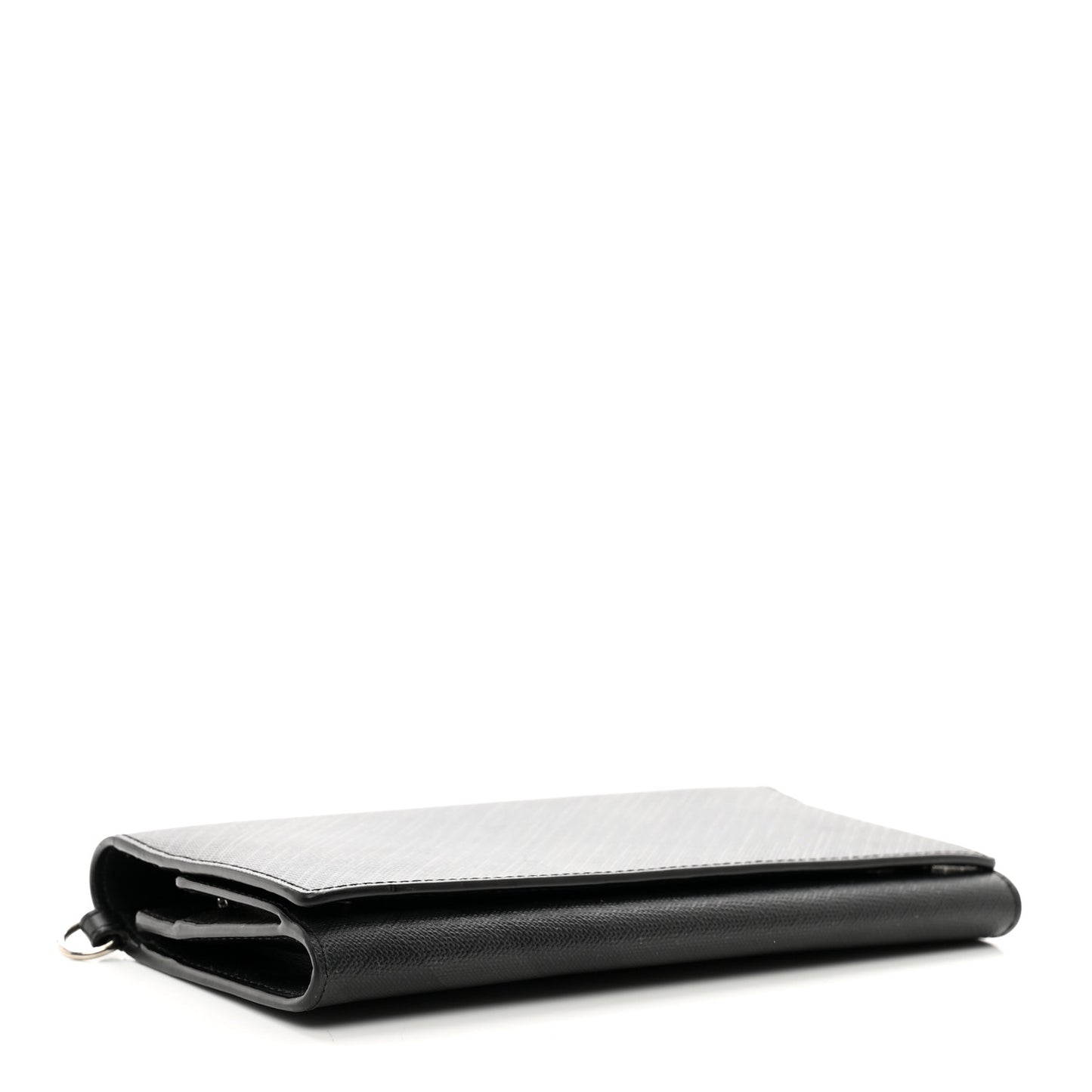London Check Wallet with Detachable Strap Charcoal