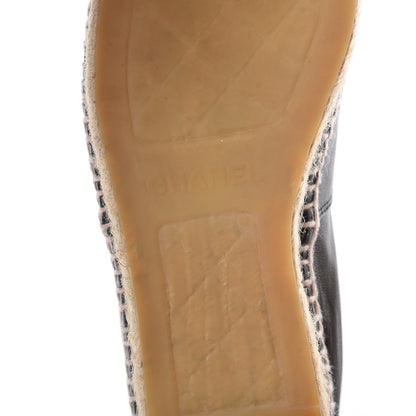 Chanel Lambskin CC Espadrilles 37 Black 7 of 13