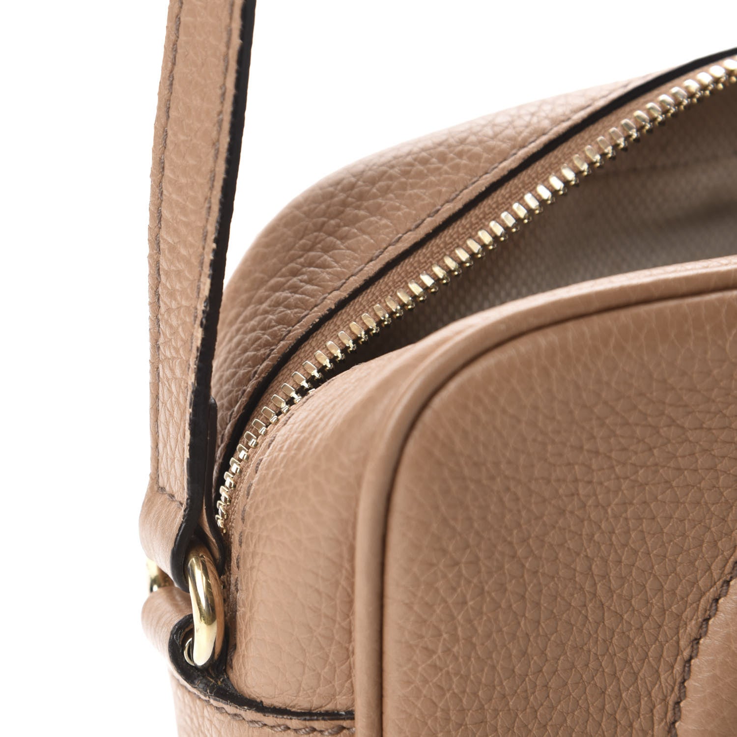 Gucci Pebbled Calfskin Small Soho Disco Bag Camelia 8 of 12