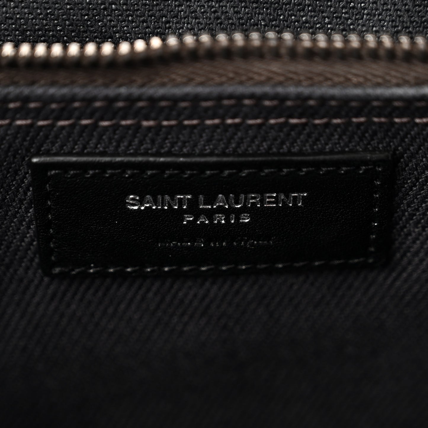 Linen Calfskin Rive Gauche North South Tote Grey