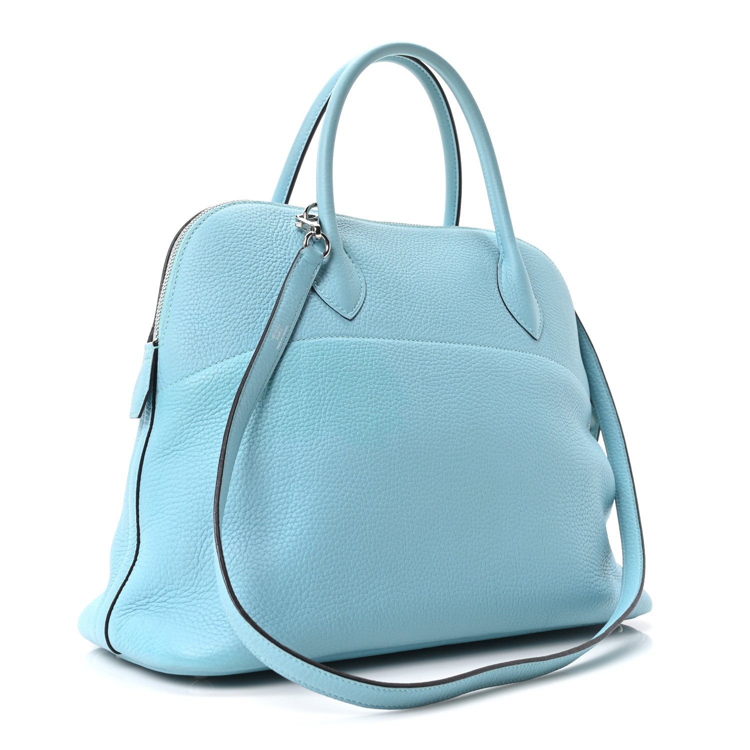Hermes Taurillon Clemence Bolide 35  Bleu Atoll 3 of 10