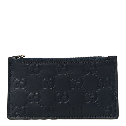 Gucci Guccissima Signature Coin Case Card Holder Blue 1 of 9