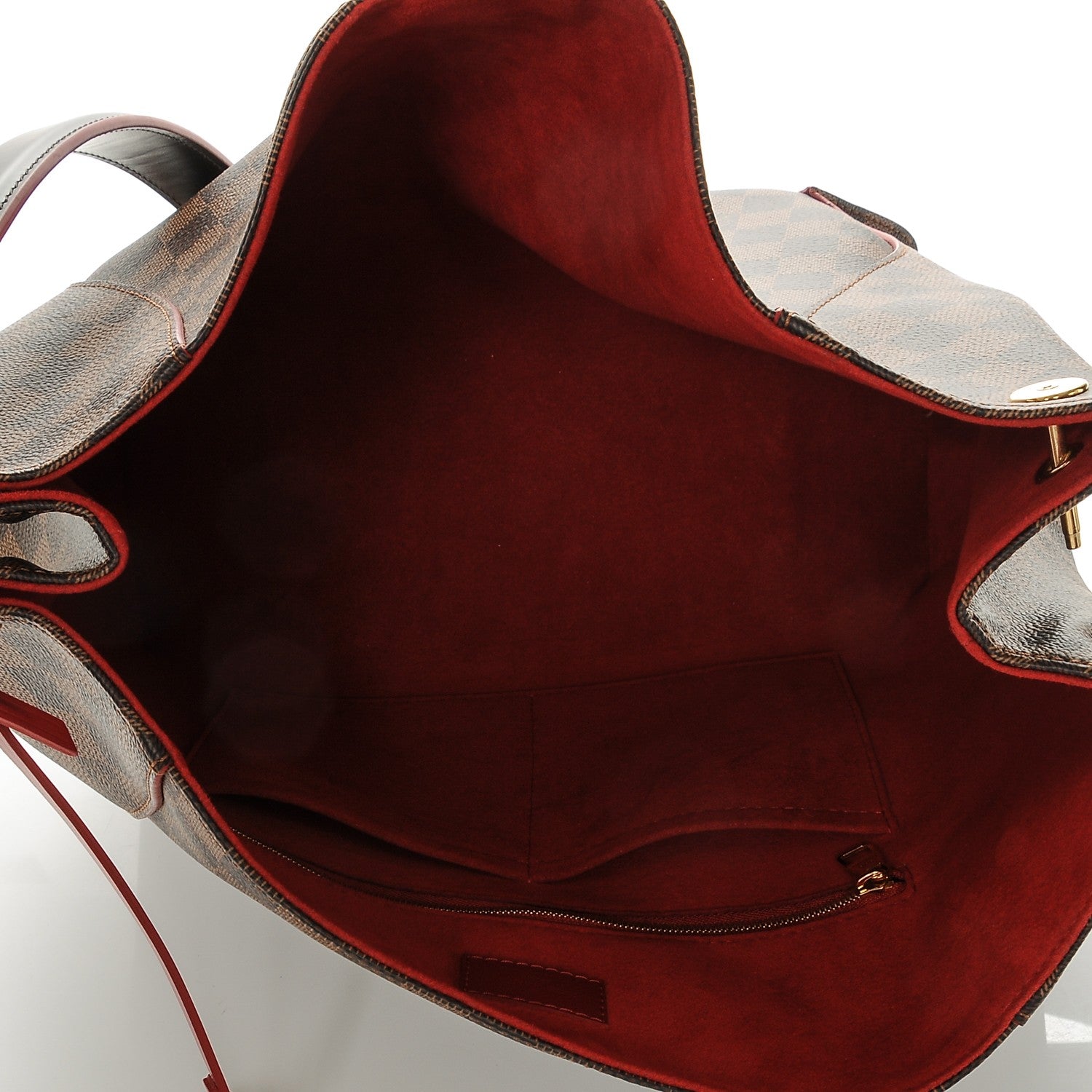 Louis Vuitton Damier Ebene Caissa Hobo Cherry 5 of 10