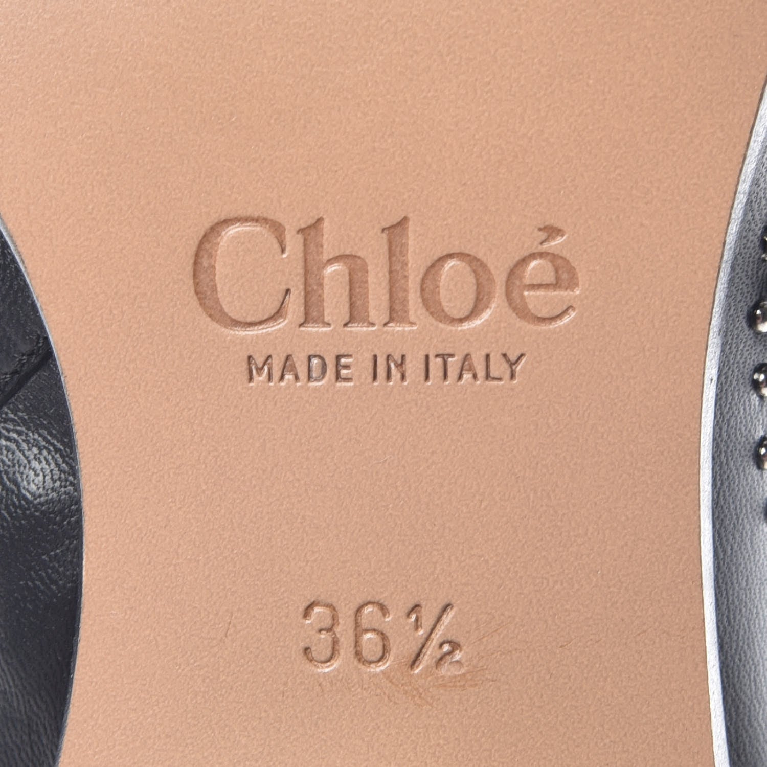 Chloe Nappa Sheepskin Studded Susanna Ankle Boots 36.5 Black Silver 6 of 8