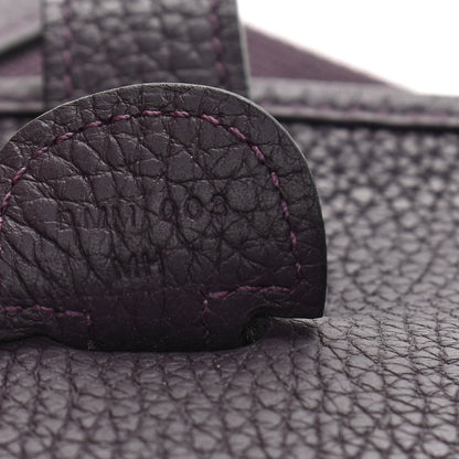Hermes Taurillon Clemence Evelyne III GM Raisin 7 of 13