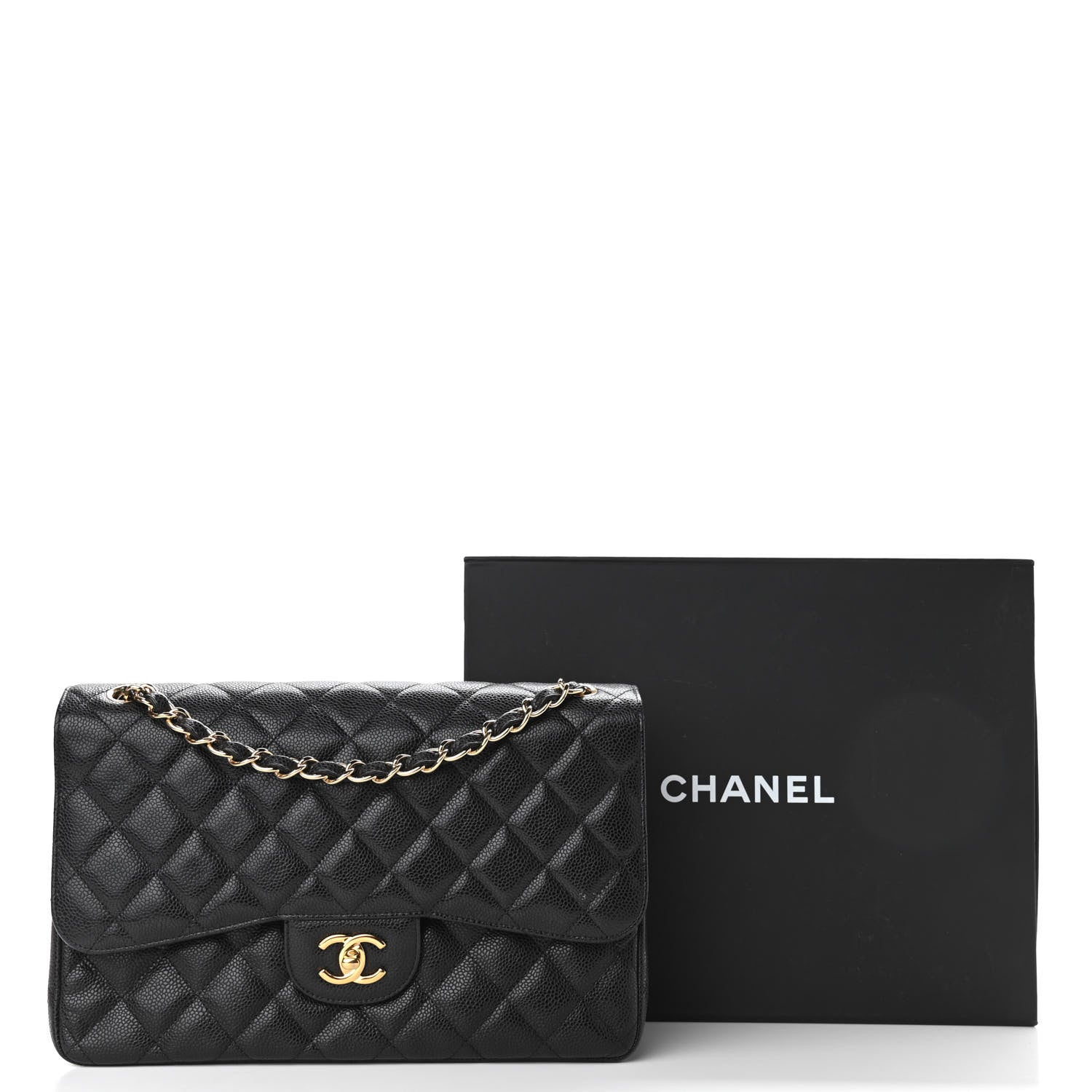 Chanel Caviar Quilted Jumbo Double Flap Black 11 of 11