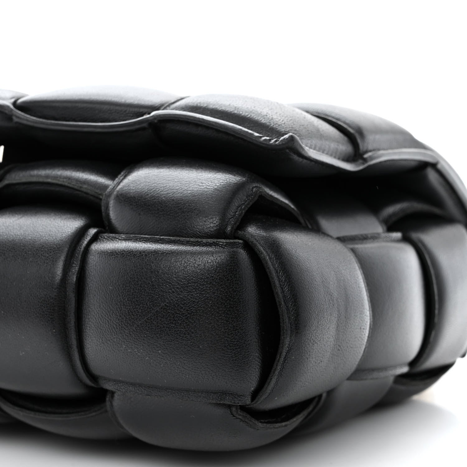 Bottega Veneta Lambskin Maxi Intreccio Padded Chain Cassette Crossbody Bag Black 10 of 10