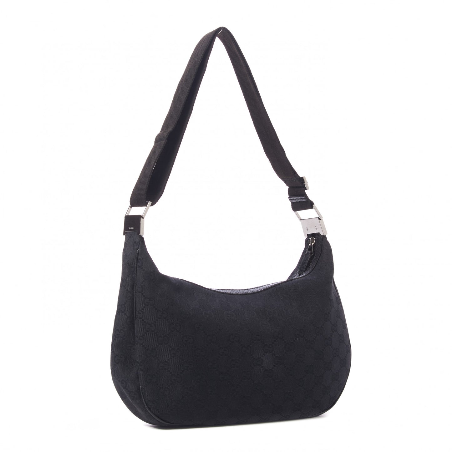 Monogram Medium Half Moon Hobo Black