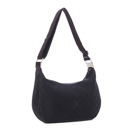 Gucci Monogram Medium Half Moon Hobo Black 3 of 9