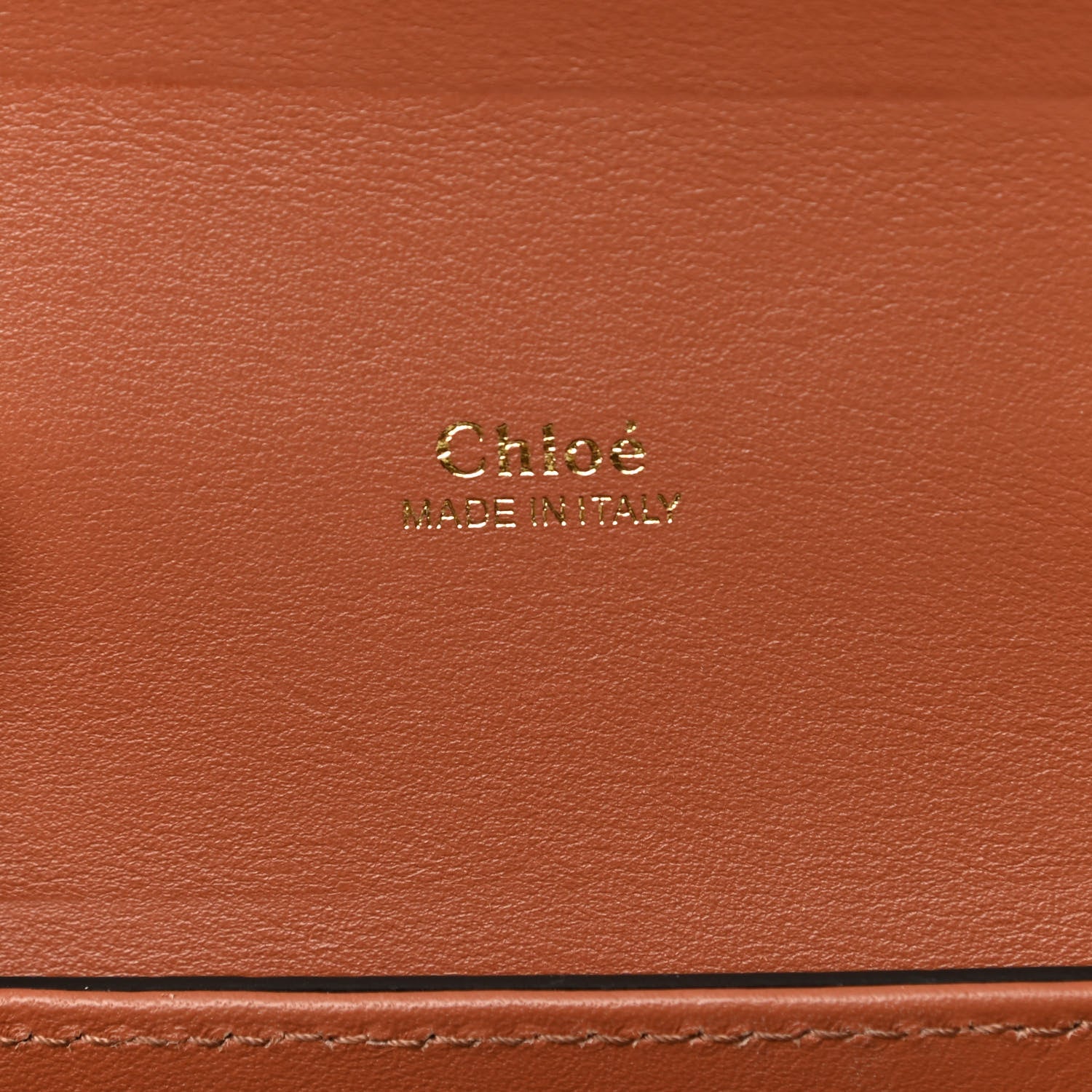 Chloe Calfskin Crocodile Embossed Small Aby Lock Chestnut Brown 5 of 10