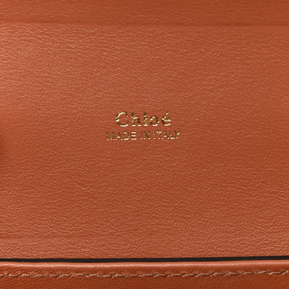 Chloe Calfskin Crocodile Embossed Small Aby Lock Chestnut Brown 5 of 10