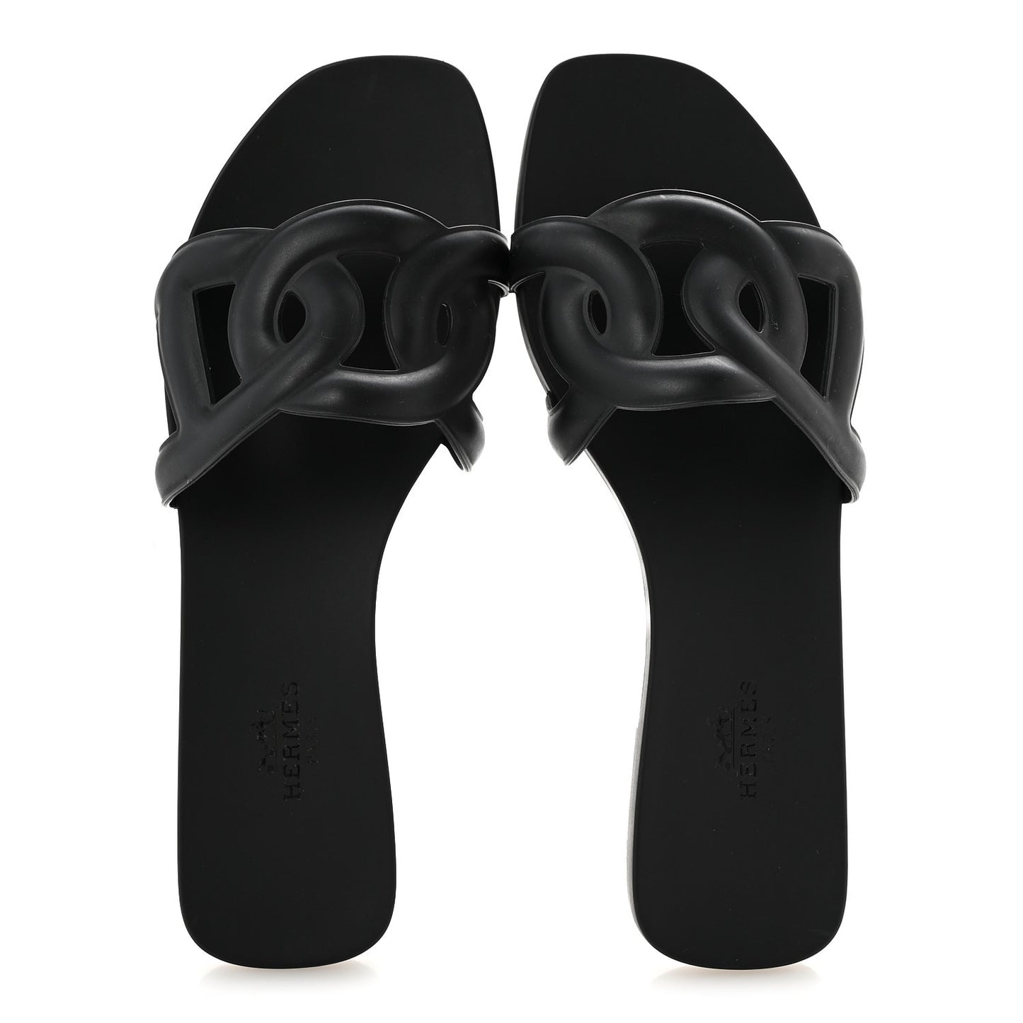 Rubber Aloha Sandals 36 Black