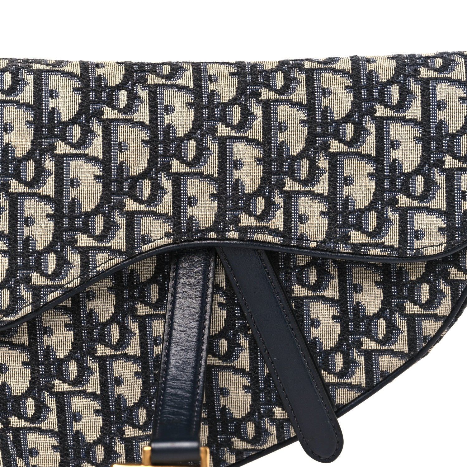 Christian Dior Oblique Saddle Bag Blue 8 of 13