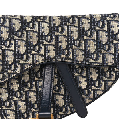 Christian Dior Oblique Saddle Bag Blue 8 of 13
