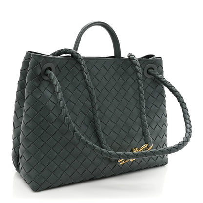 Bottega Veneta Nappa Intrecciato Medium Andiamo Shoulder Bag Slate 3 of 12
