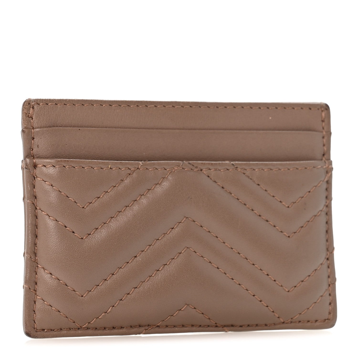 Gucci Calfskin Matelasse GG Marmont Card Holder Porcelain Rose 3 of 10