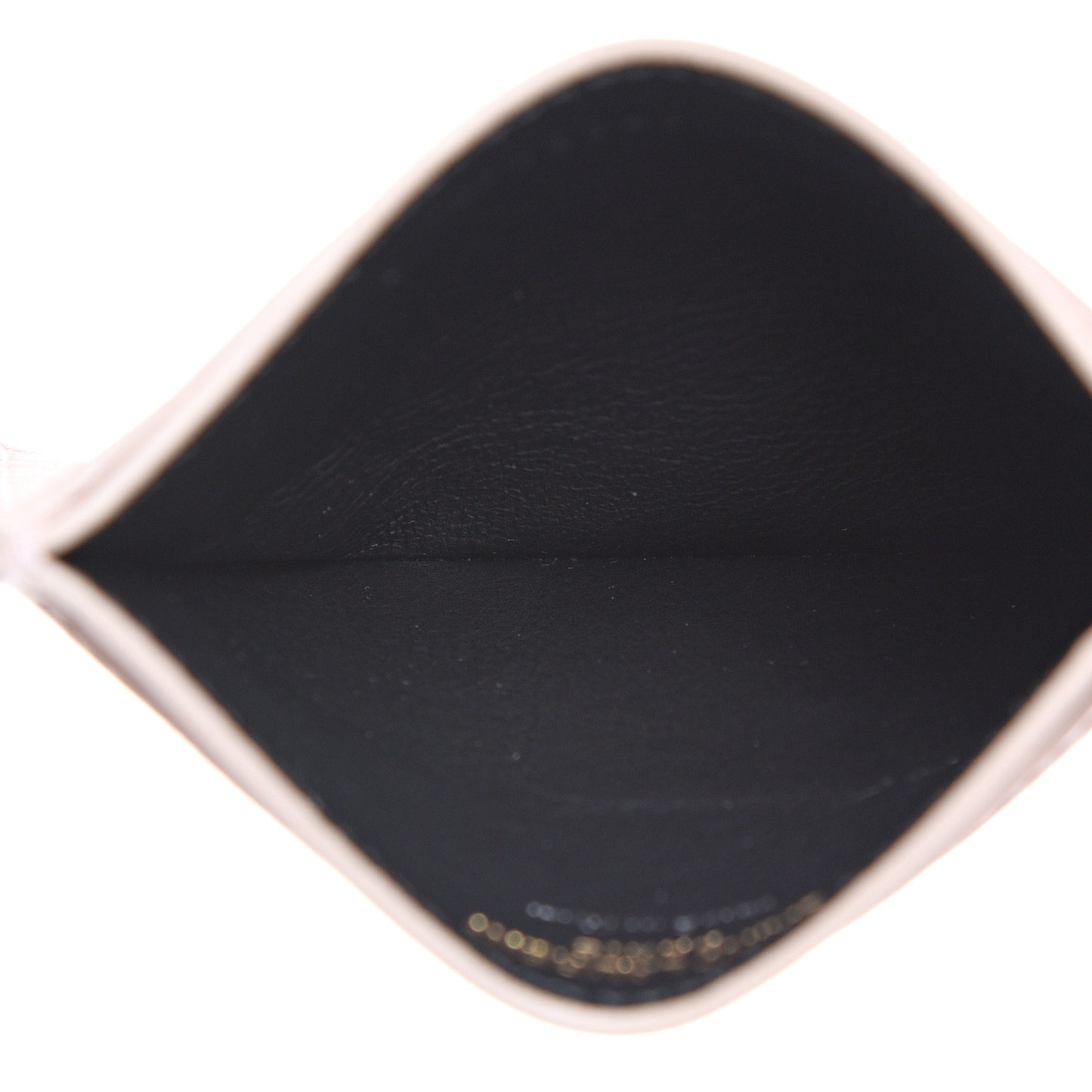 Calfskin Monogram Credit Card Case Pale Pink