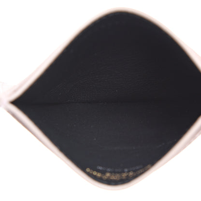 Saint Laurent Calfskin Monogram Credit Card Case Pale Pink 4 of 7