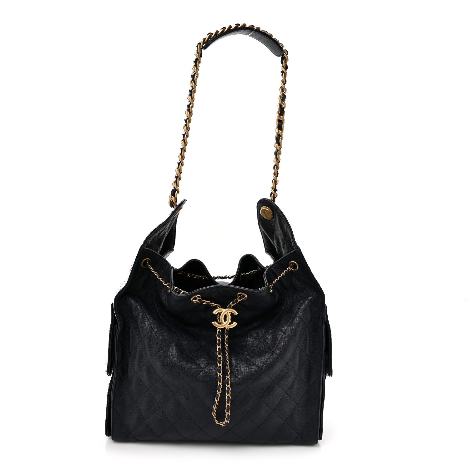 Chanel Caviar Quilted Medium Chanel 25 Handbag Dark Navy 1 of 14