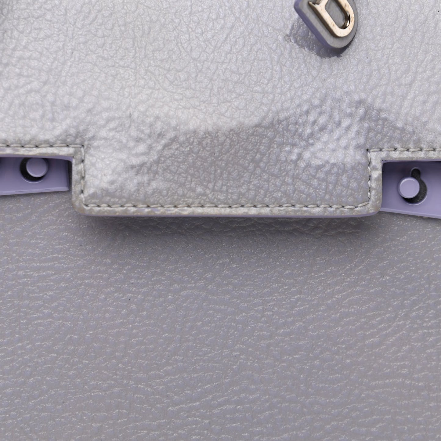 Patent Calfskin Micro Tempete Satchel Lilas