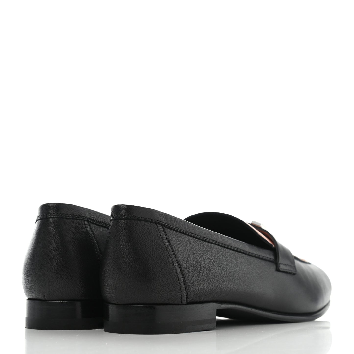 Calfskin Womens Paris Loafers 38 Black Rose Aube