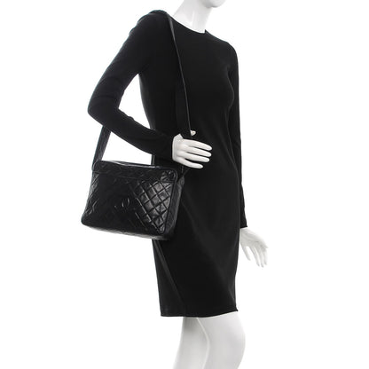Chanel Lambskin Quilted Tassel Camera Case Black 2 of 7