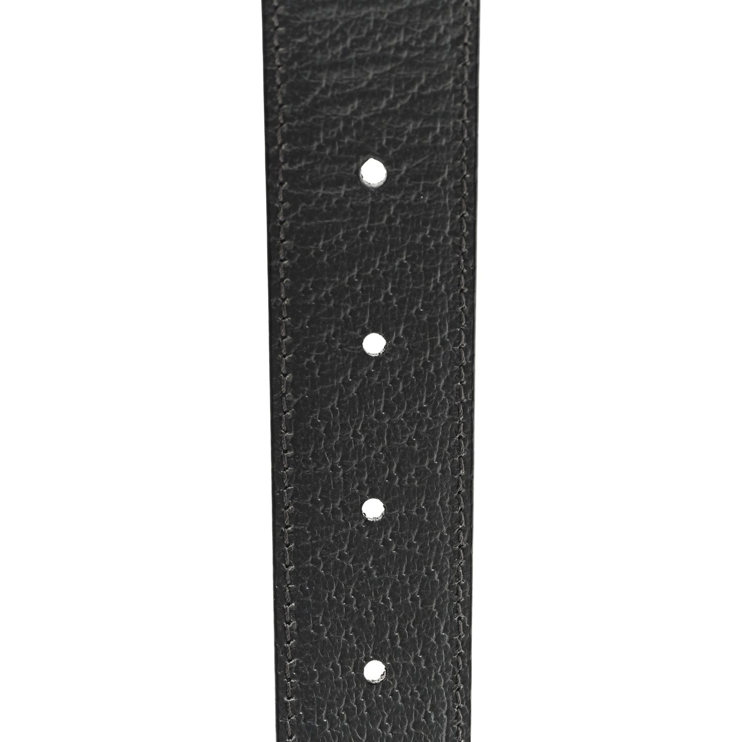 Gucci Textured Dollar Calfskin Squared Interlocking G 30mm Reversible Belt 85 34 Black 4 of 4