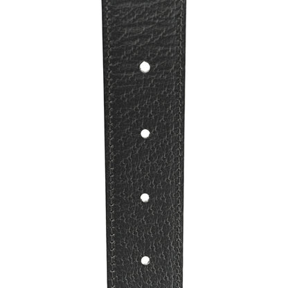 Gucci Textured Dollar Calfskin Squared Interlocking G 30mm Reversible Belt 85 34 Black 4 of 4