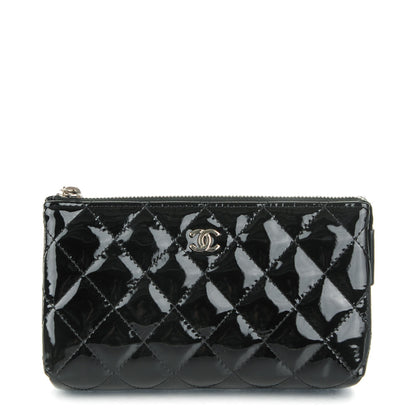 Chanel Patent Quilted Small Cosmetic Case Black 1 of 7