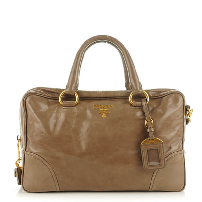 Prada Vitello Shine Satchel Giunco 1 of 8