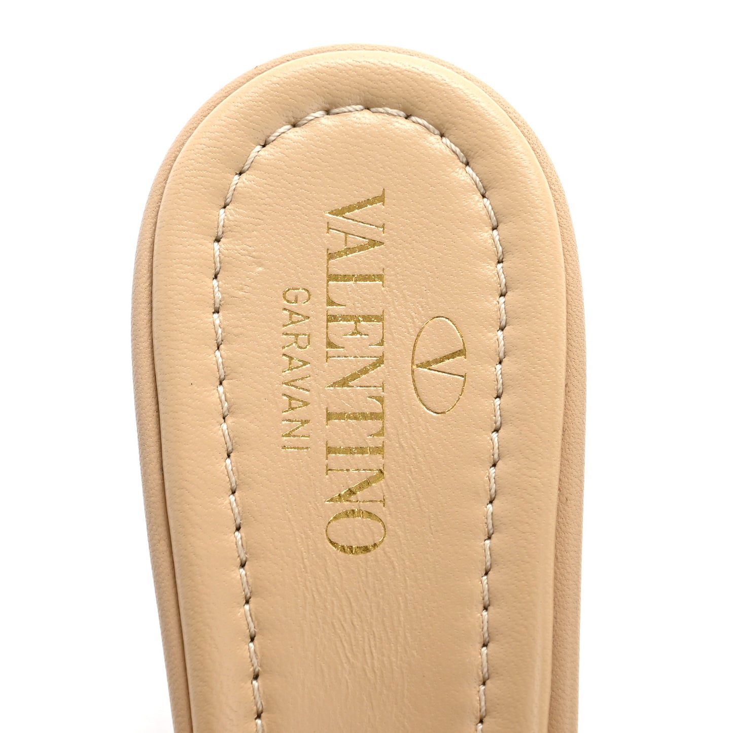 Raffia Roman Stud 65mm Slide Sandals 38 Sahara Beige