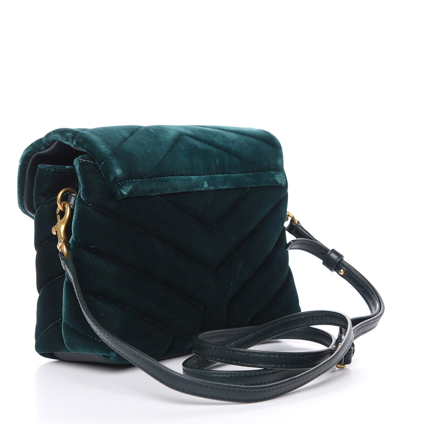 Velvet Y Quilted Monogram Toy Loulou Crossbody Bag Dark Ottanio