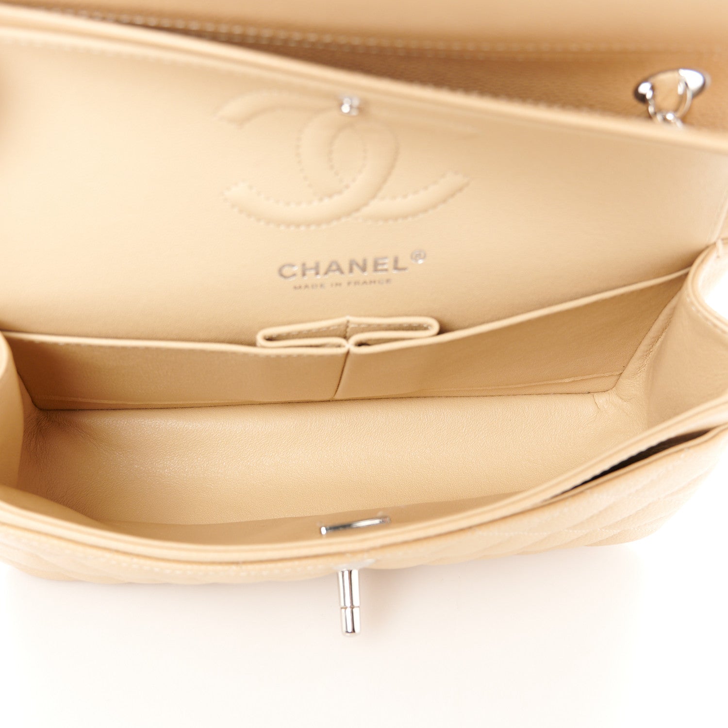 Chanel Caviar Quilted Small Double Flap Beige 5 of 12