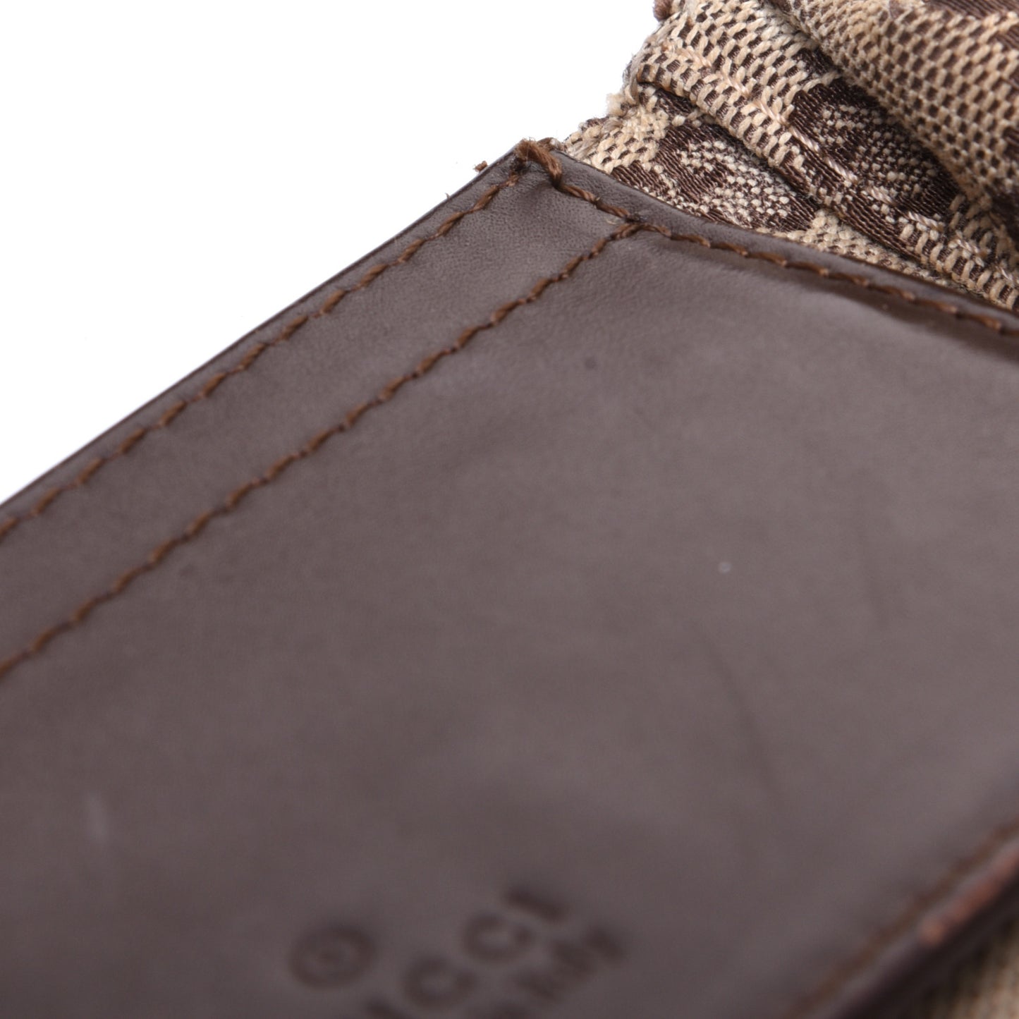 GG Monogram Double Pocket Belt Bag Dark Brown