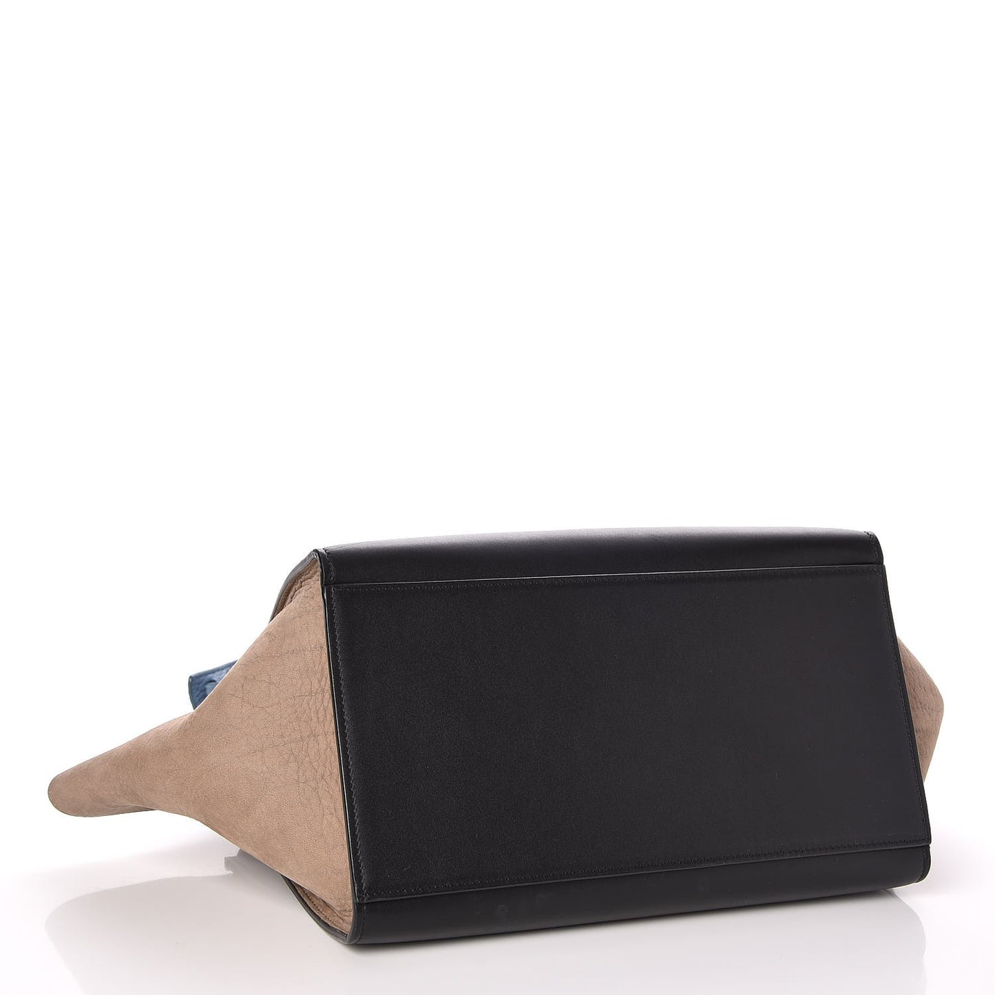 Bullhide Calfskin Grained Nubuck Small Tri-Color Trapeze Medium Blue