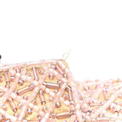 Fendi Linen Crystal Beaded Baguette Beige Multicolor 10 of 12