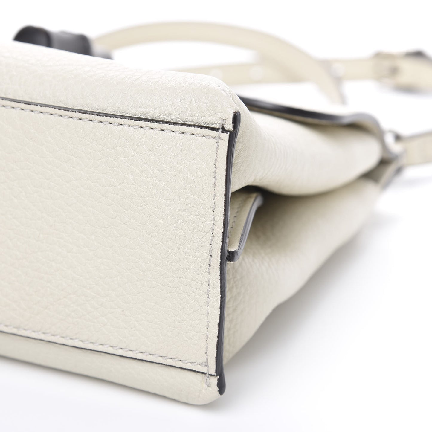 Cellarius Calfskin Small Bamboo Daily Top Handle Bag Mystic White