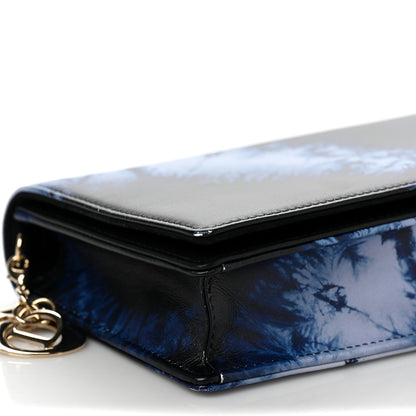 Christian Dior Calfskin Tie Dye Wallet On Chain Blue 7 of 12