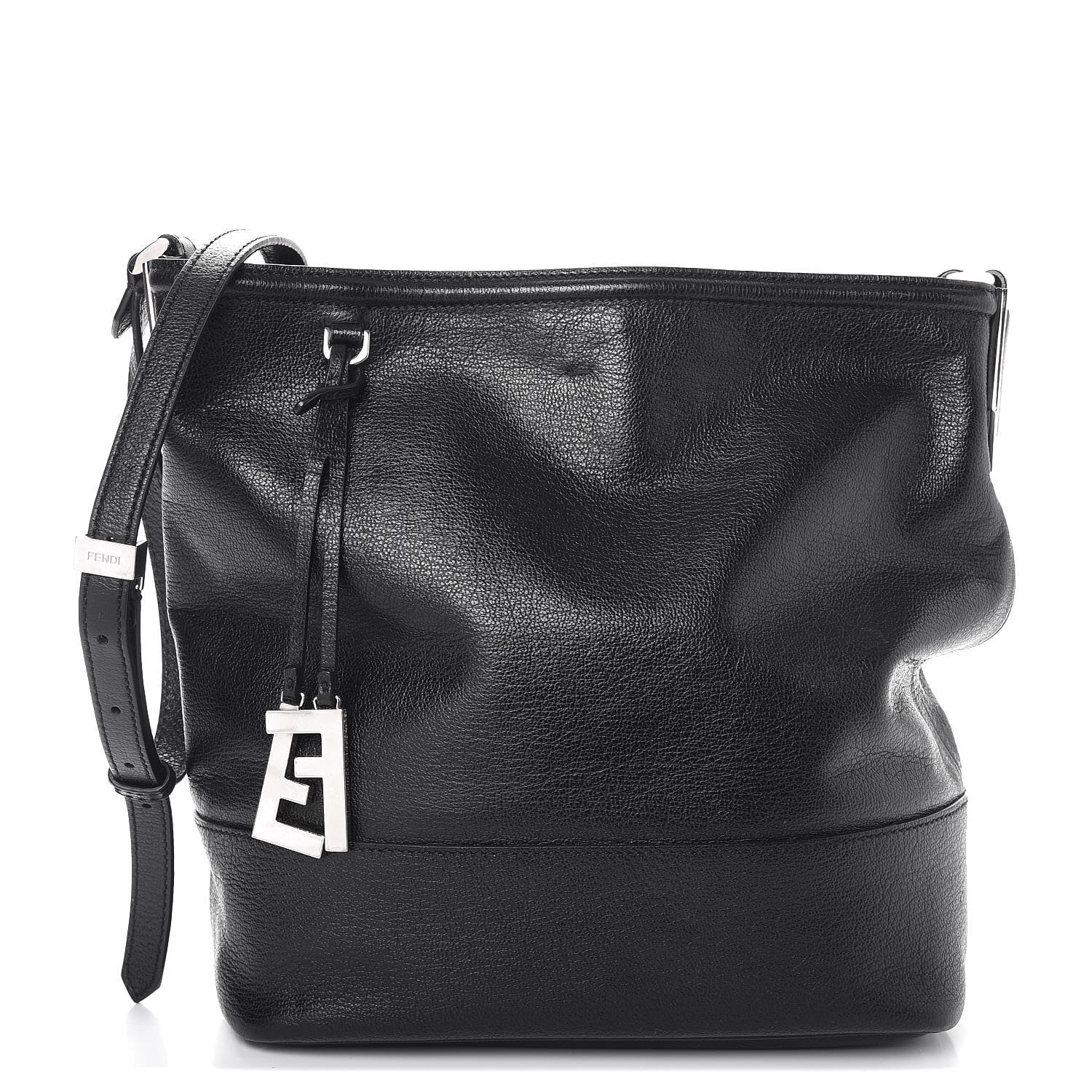 Fendi Calfskin 2Jours Bucket Bag Black 1 of 14