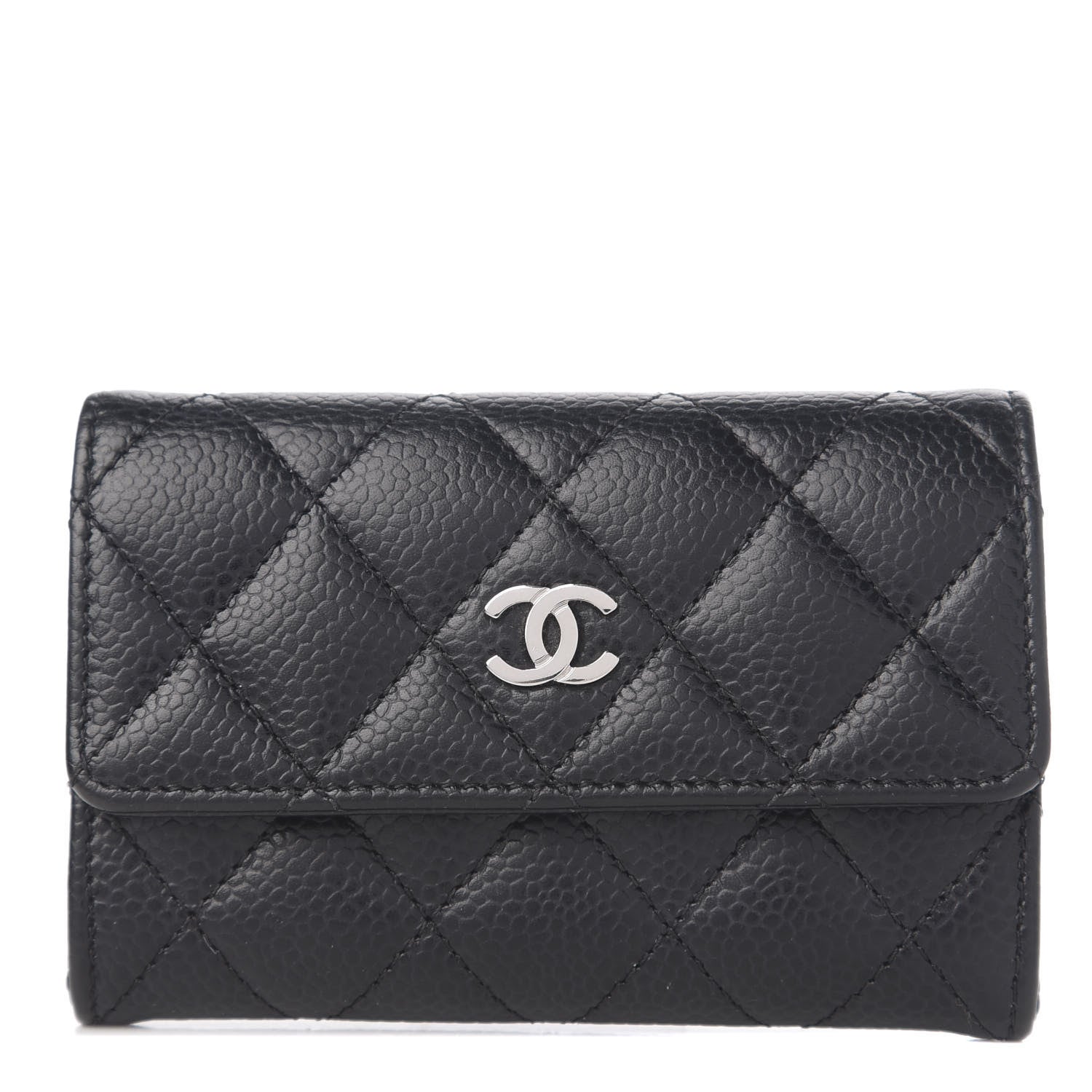 Chanel Caviar Quilted Flap Card Holder Black 1 of 7