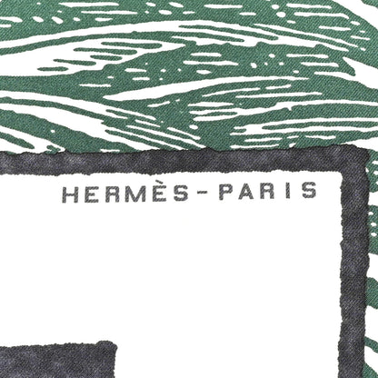 Hermes Silk Cavalier En Formes Scarf 90 Creme Vert Jaune Vif 2 of 5