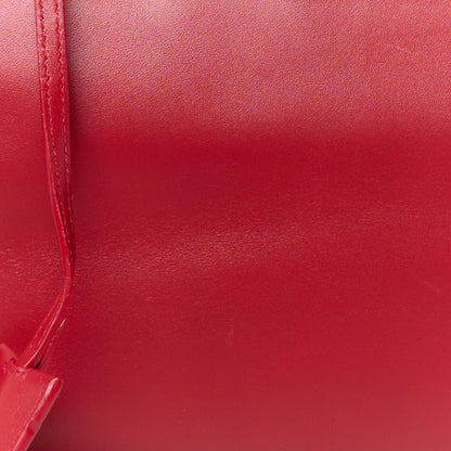 Saint Laurent Calfskin Classic Duffle 6 Red 10 of 13