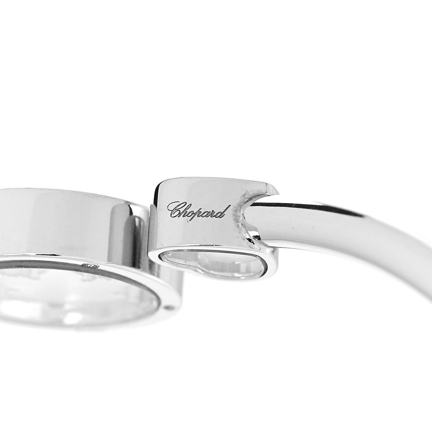 18K White Gold Diamond Happy Snowflakes Bangle Bracelet