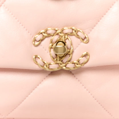 Chanel Lambskin Quilted Medium Chanel 19 Flap Light Pink 8 of 10