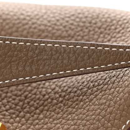 Hermes Taurillon Clemence Lindy 26 Etoupe 7 of 11