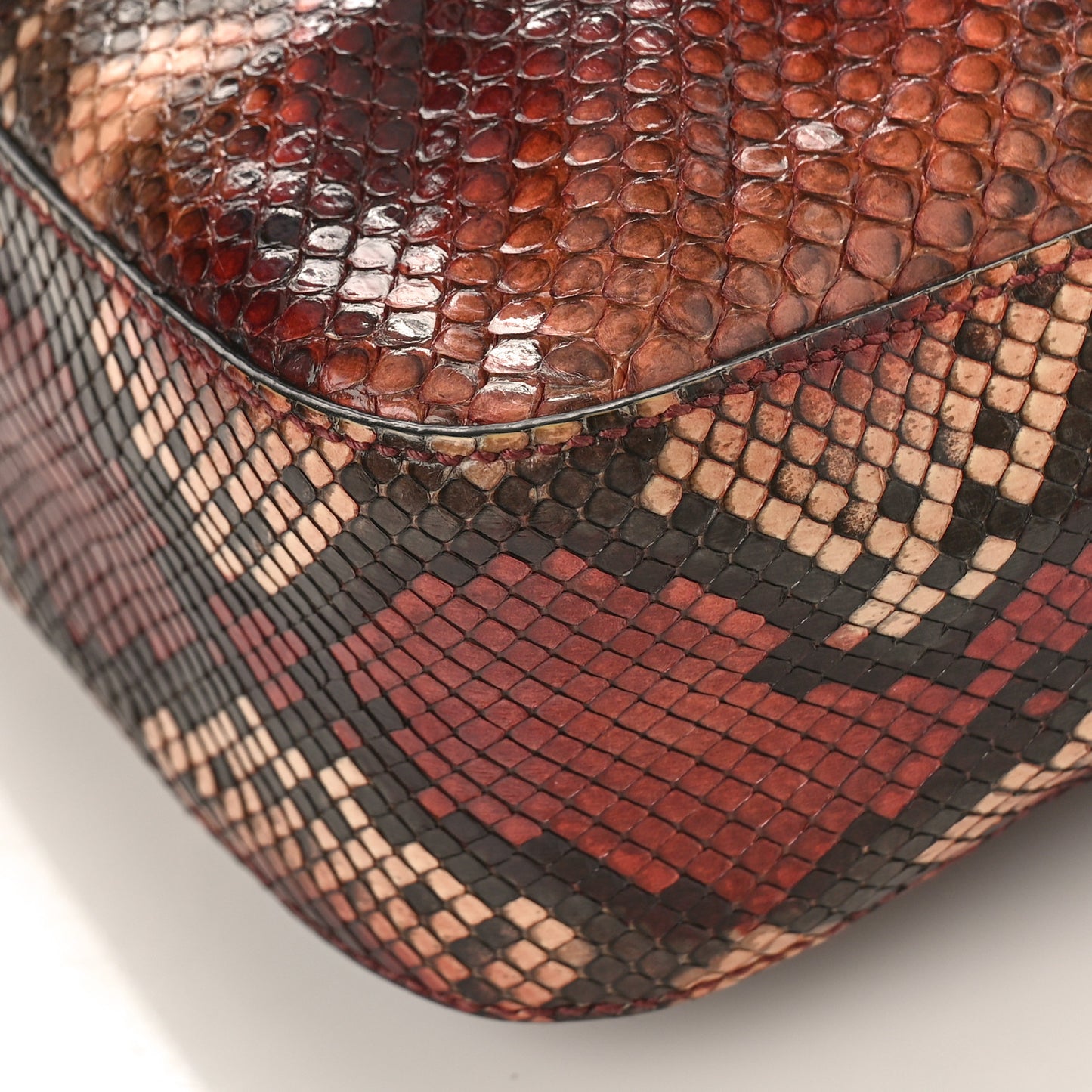 Snakeskin Small Soho Disco Bag Brown