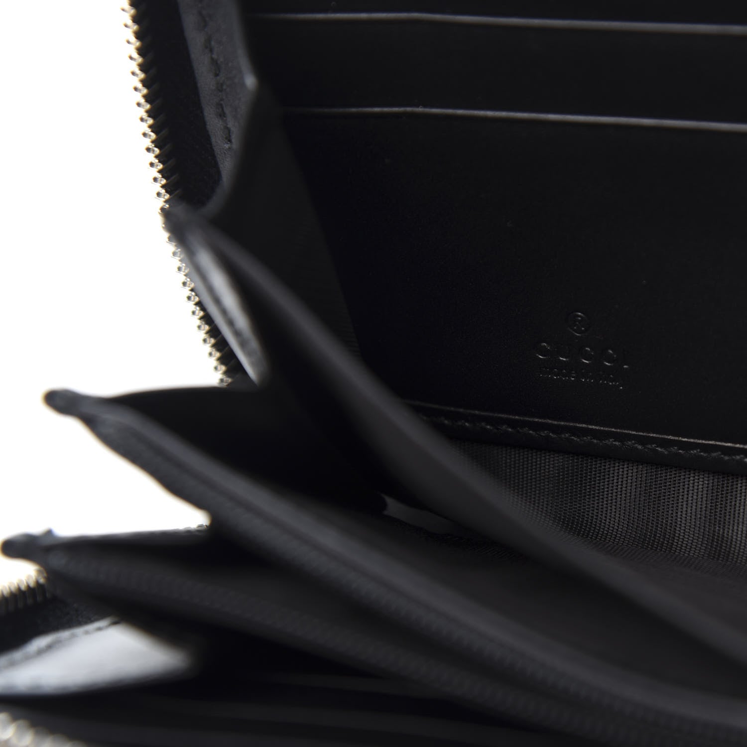 Gucci GG Supreme Monogram Wolf Print Zip Around Wallet Black 8 of 9